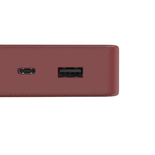 Powerbank Colour 20 20000mAh USB-C+USB-A Rød