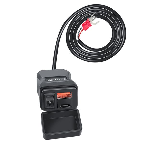 INF Motorsykkel Phone Mount Lader med QCPD hurtiglading