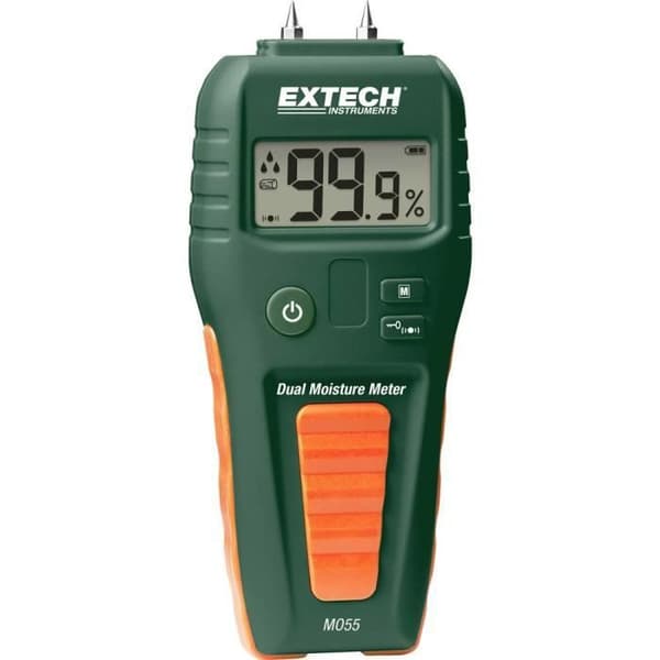 Extech MO55 Fuktighetsmätare för byggmaterial 1,5 till 33 % vol Trä 5 till 50 % vol mätning utan kontakt IR