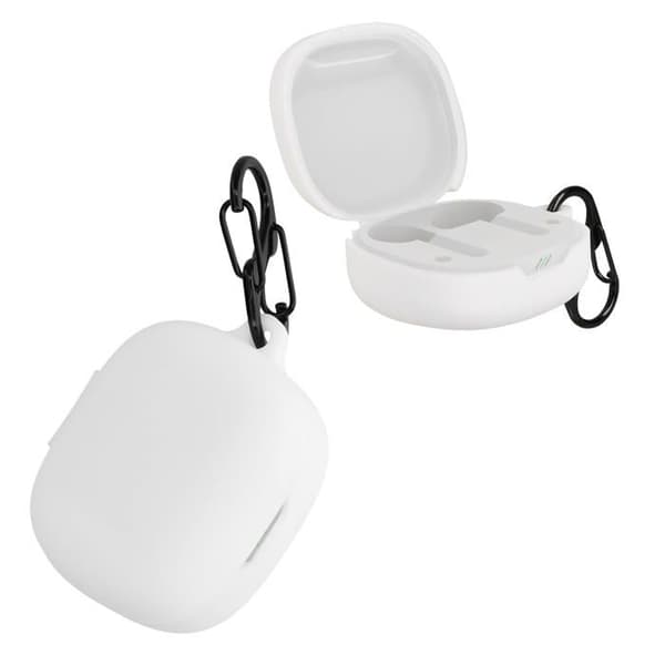 Kwmobile - 59287.02 - Hörlursfodral Kompatibel med JBL Wave 300 TWS - Silikonskyddsskal - Vit
