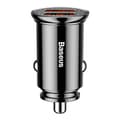 Miniatyrbillede 3 af 11: Baseus Circular 2xUSB QC3.0 5A 30W biloplader (sort)