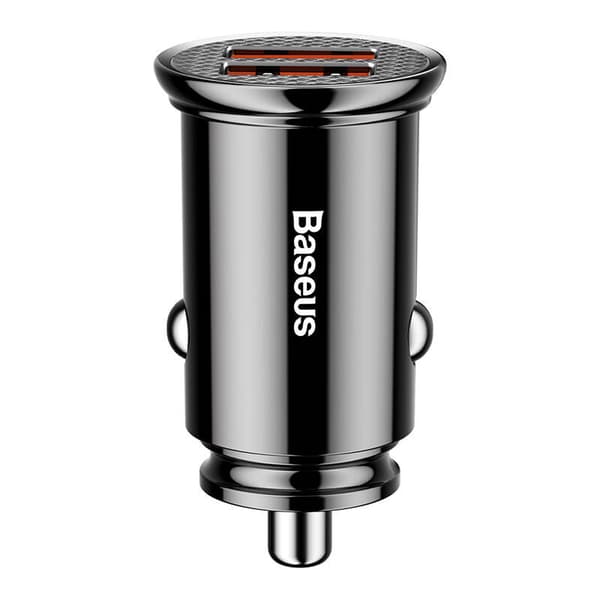 Baseus Circular 2xUSB QC3.0 5A 30W biloplader (sort)