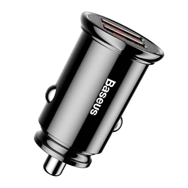 Baseus Circular 2xUSB QC3.0 5A 30W biloplader (sort)
