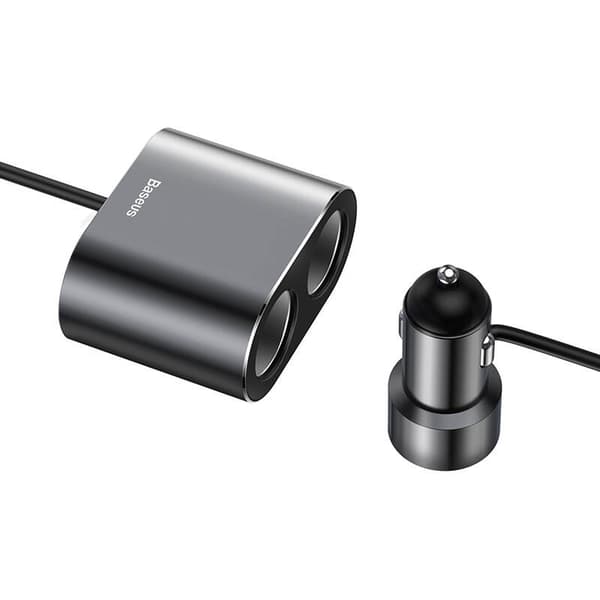 Baseus Lighter socket splitter 2xUSB 3,1A 100W (Sort)