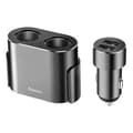 Miniatyrbilde 10 av 11: Baseus Lighter socket splitter 2xUSB 3,1A 100W (Sort)