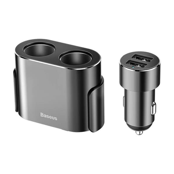 Baseus Lighter socket splitter 2xUSB 3,1A 100W (Sort)
