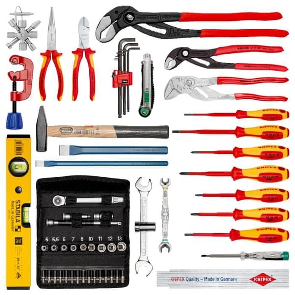 Knipex L-BOXX 00 21 19 LB S för sanitetsanläggningar Utrustad verktygsväska 52 stycken (L x B x H) 357 x 442 x 151 mm