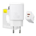 Miniatyrbillede 2 af 8: Baseus kompakt hurtigoplader, USB, USB-C, 20W (hvid)