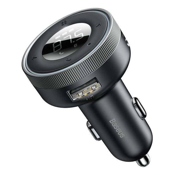 Baseus Enjoy Car Wireless MP3-laddare, Bluetooth 5.0, microSD, AUX (svart)
