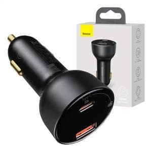 Biloplader Baseus Superme, USB, USB-C, 100W (sort)