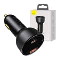 Miniatyrbillede 2 af 11: Biloplader Baseus Superme, USB, USB-C, 100W (sort)