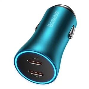 Baseus Golden Contactor Pro billader, 2x USB-C, 40W (blå)