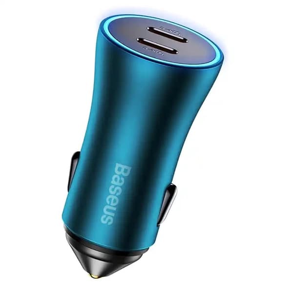 Baseus Golden Contactor Pro billader, 2x USB-C, 40W (blå)