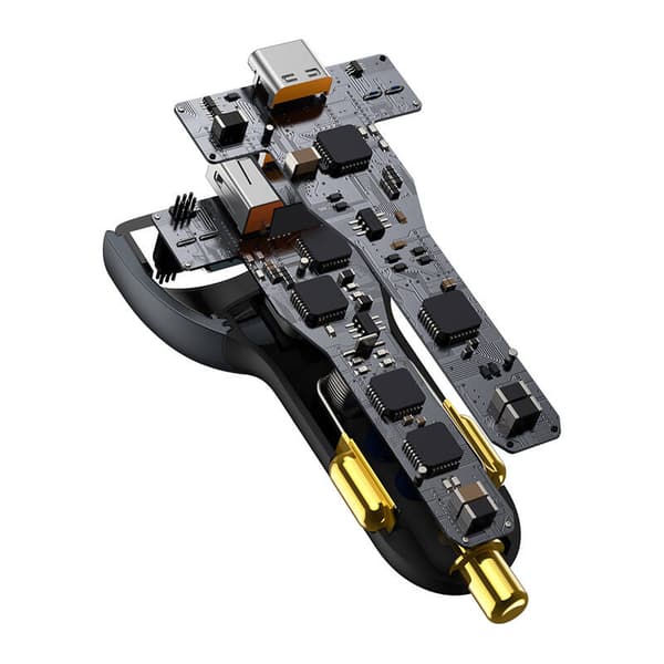 Biloplader Baseus Qualcomm, USB, 2x USB-C, 160W (grå)