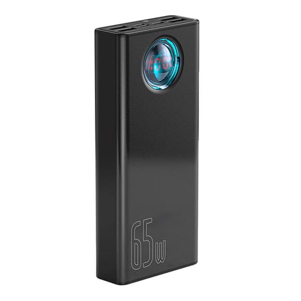 Powerbank Baseus Amblight 30000mAh, 4xUSB, USB-C, 65W (svart)
