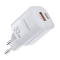 Miniatyrbillede 2 af 5: Vægoplader Choetech, 33W, PD5006 A+C dobbeltport (hvid)