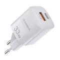 Miniatyrbillede 1 af 5: Vægoplader Choetech, 33W, PD5006 A+C dobbeltport (hvid)