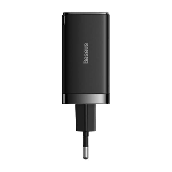 Vægoplader Baseus GaN5 Pro 2xUSB-C + USB, 65W (sort)