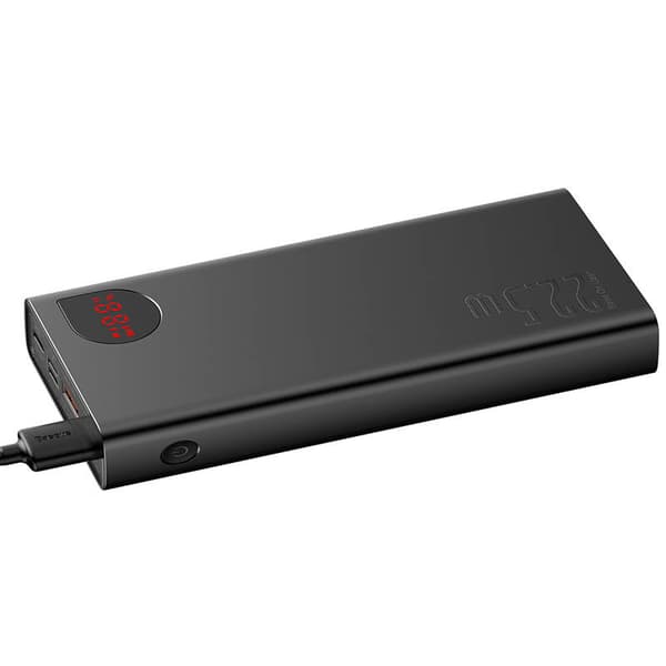 Powerbank Baseus Adaman Metal, 20000mAh, 2xUSB, USB-C, Lightning, microUSB 22,5W (sort)