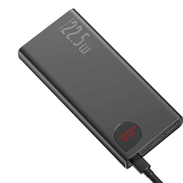 Powerbank Baseus Adaman Metal, 20000mAh, 2xUSB, USB-C, Lightning, microUSB 22,5W (sort)