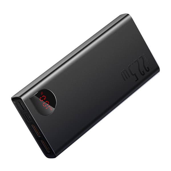 Powerbank Baseus Adaman Metal, 20000mAh, 2xUSB, USB-C, Lightning, microUSB 22,5W (sort)