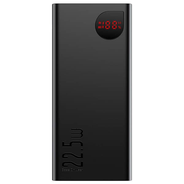 Powerbank Baseus Adaman Metal, 20000mAh, 2xUSB, USB-C, Lightning, microUSB 22,5W (sort)