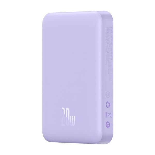 Powerbank Baseus Magnetic Mini 10000mAh, USB-C 20W MagSafe (lilla)