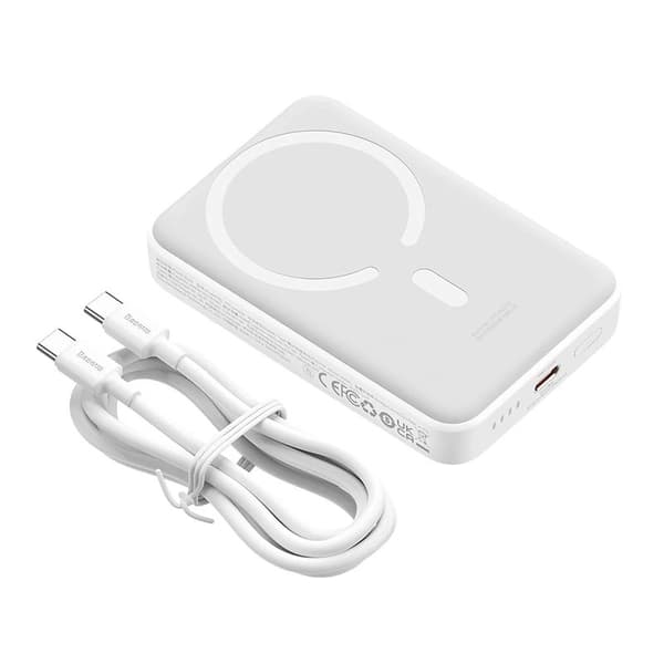 Powerbank mini Baseus 10000mAh, USB-C 30W Hvit