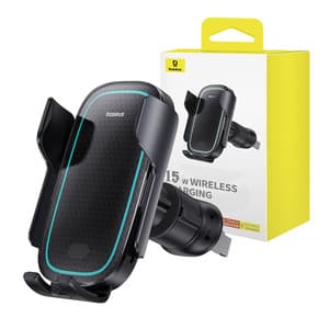 Trådlös laddning Bilfäste Baseus MilkyWay Pro 15W (svart)