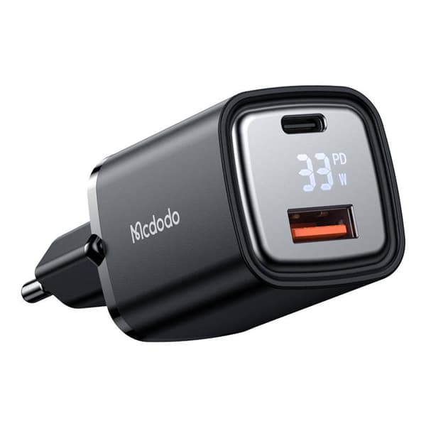 Oplader McDodo CH-1701 33W med display (sort)