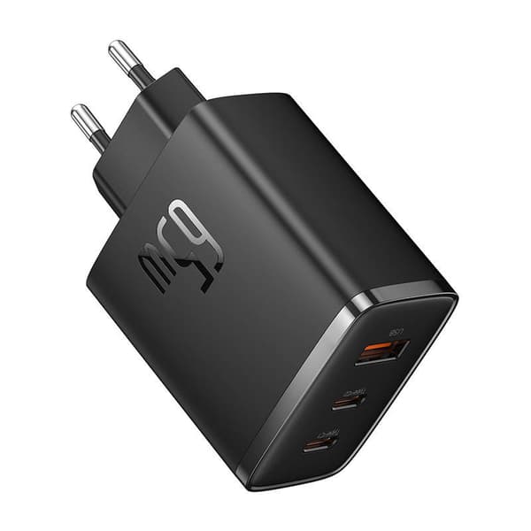 Seinälaturi Baseus OS-Cube Pro 2xUSB-C + USB, 65W (musta)