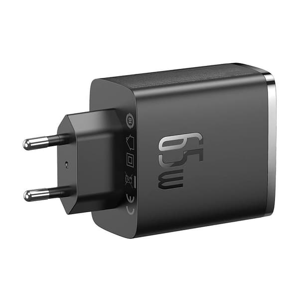 Seinälaturi Baseus OS-Cube Pro 2xUSB-C + USB, 65W (musta)