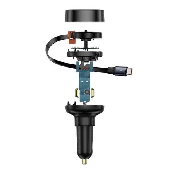 Biloplader Baseus Enjoyment Pro med kabel USB-C, 60W (sort)