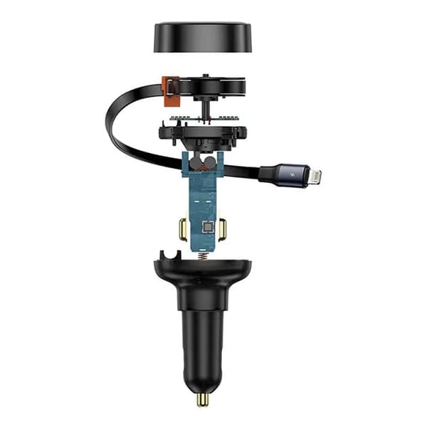 Biloplader Baseus Enjoyment Pro med lightning-kabel + USB-C , 55W (sort)
