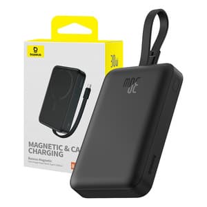 Powerbank Baseus Magnetic Mini 10000mAh, USB-C 30W MagSafe (sort) Sort
