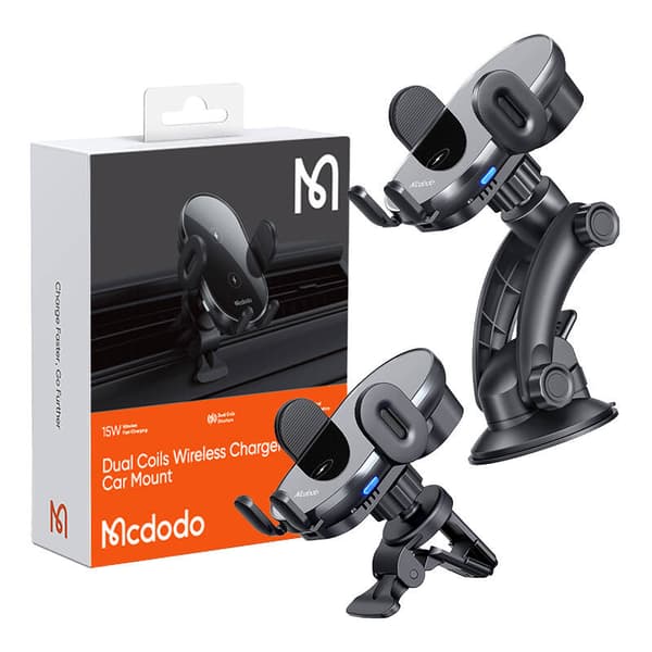 Bilholder med induktionsoplader Mcdodo CH-1600 (sort)