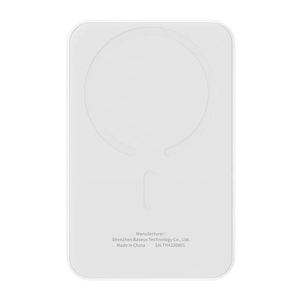 Magnetisk Mini Powerbank Baseus 5000mAh, USB-C 20W (hvit)