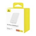 Miniatyrbilde 9 av 11: Magnetisk Mini Powerbank Baseus 5000mAh, USB-C 20W (hvit)