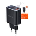 Miniatyrbillede 4 af 4: Mcdodo CH-2180 2xUSB-C + USB-A, 30W netoplader med display (sort)