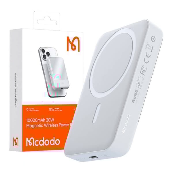 Mcdodo MC-4260 Magnetic Power Bank 10000mAh, 20W (hvit)