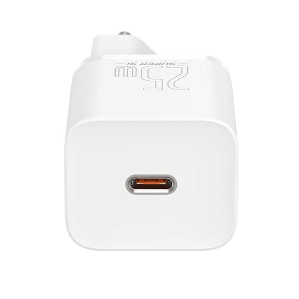 Baseus Super Si Quick Charger 1C 25W med USB-C kabel til USB-C 1m (hvid)