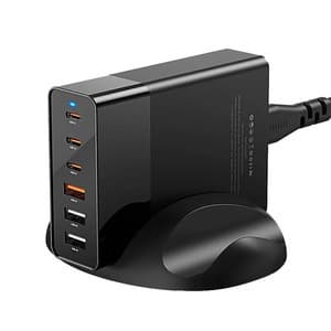 Vegglader Blitzwolf BW-S25, 75W, 3x USB + 3x USB-C (svart)