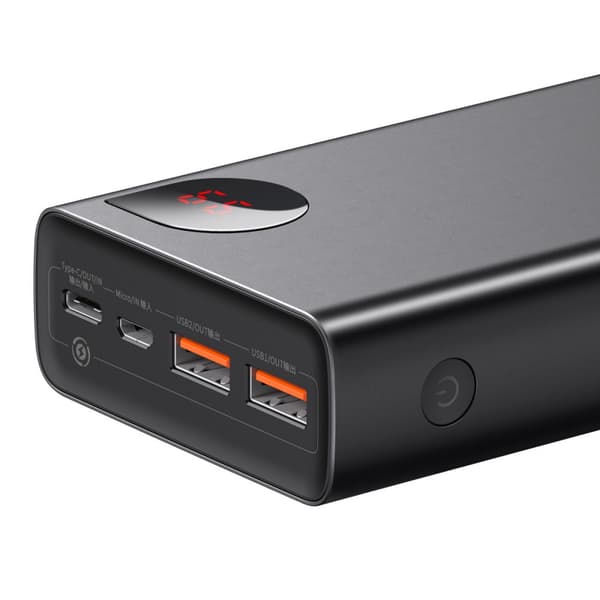 Powerbank Baseus Adaman Metal 20000mAh PD QC 3.0 65W 2xUSB + USB-C + micro USB (sort)