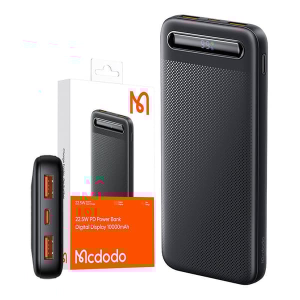 Power Bank Mcdodo MC-3881 digital skjerm 10000mAh, 22,5W til D (tyskland)