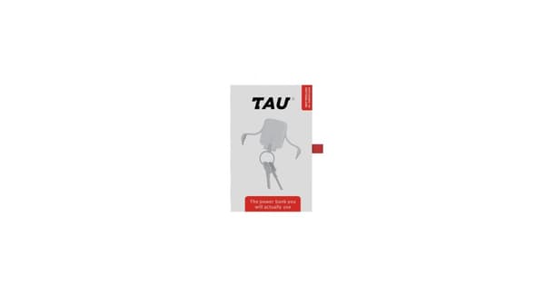 TAU power bank, 1400mAh, C/Lightning/Micro USB,whi Rød