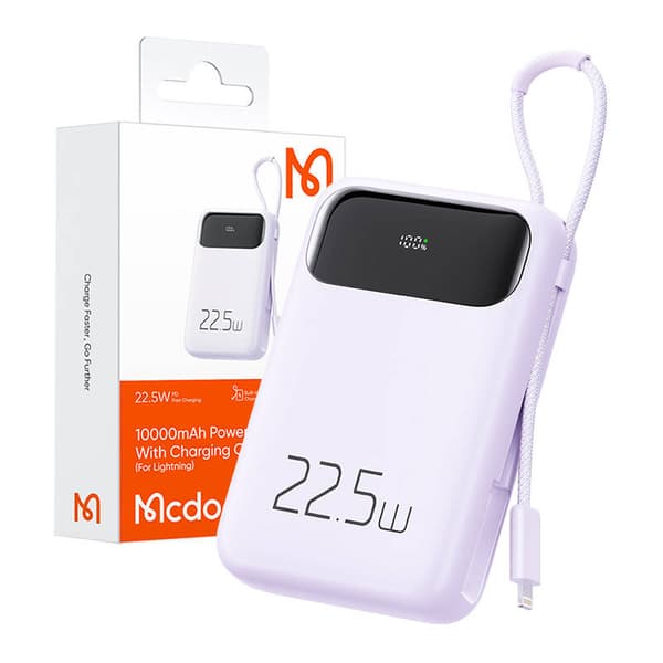 Power Bank Mcdodo MC-3255 10000mAh, 22,5W, for lys (lilla)