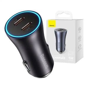 Baseus Golden Contactor Pro billader, 2x USB-C, 40W (mørk grå)