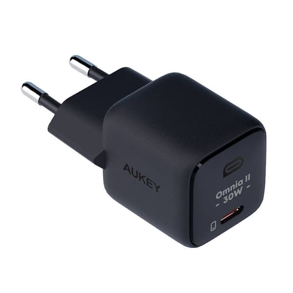 Vægoplader Aukey PA-B1L,USB-C, 30W (sort)