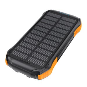 Choetech B658 Solenergibank 2x USB 10000mAh Qi 5W (svart-oransje)