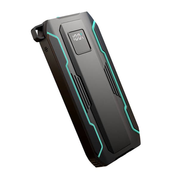 Powerbank Joyroom JR-L017 10000mAh, 22,5W, med Lightning + USB-C-kabel (svart)